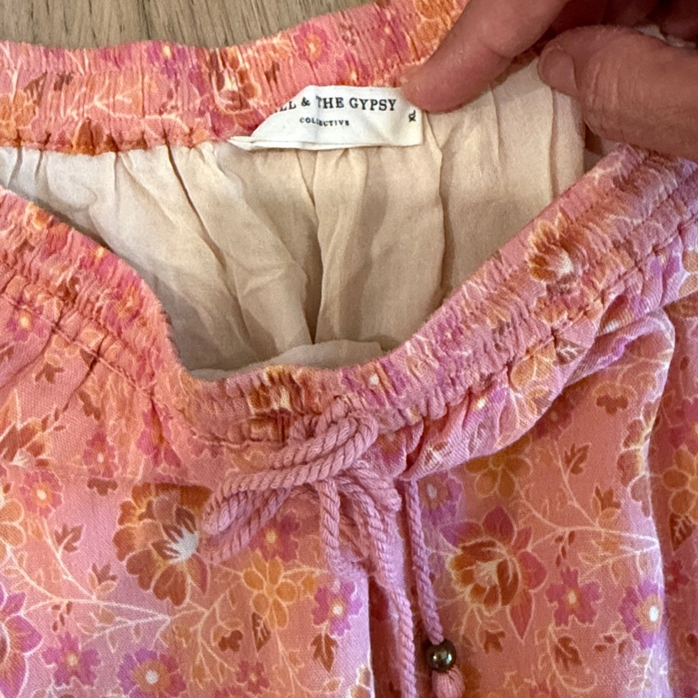 Spell and the Gypsy Collective Sundown Mini Skirt Pink and Orange - Picture 8 of 9